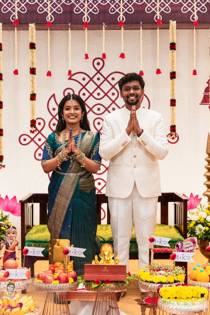 Engagement Celebration — Full Mandap with Offerings