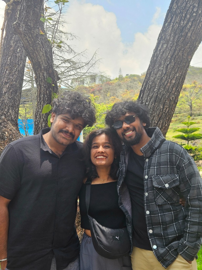 Trio under a tree