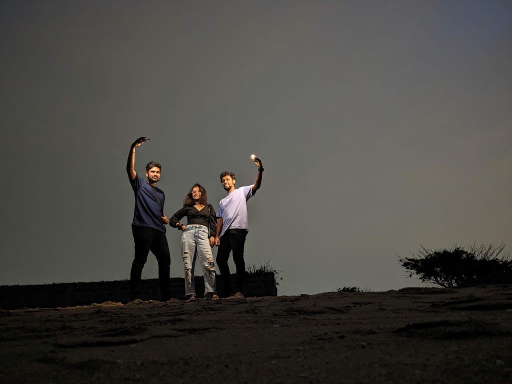 Night silhouette trio