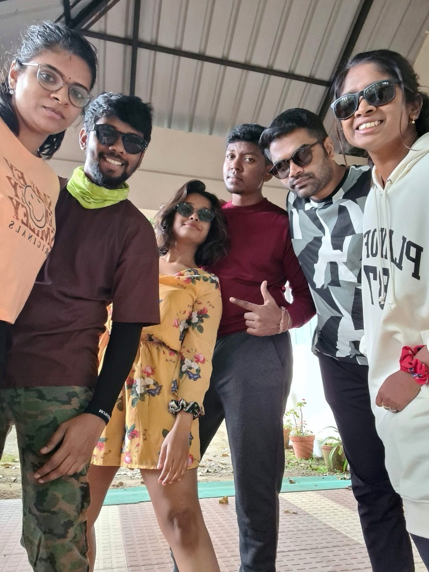 Squad smiles together