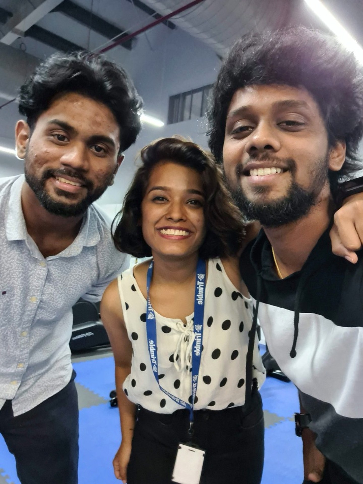 Gym selfie with friends