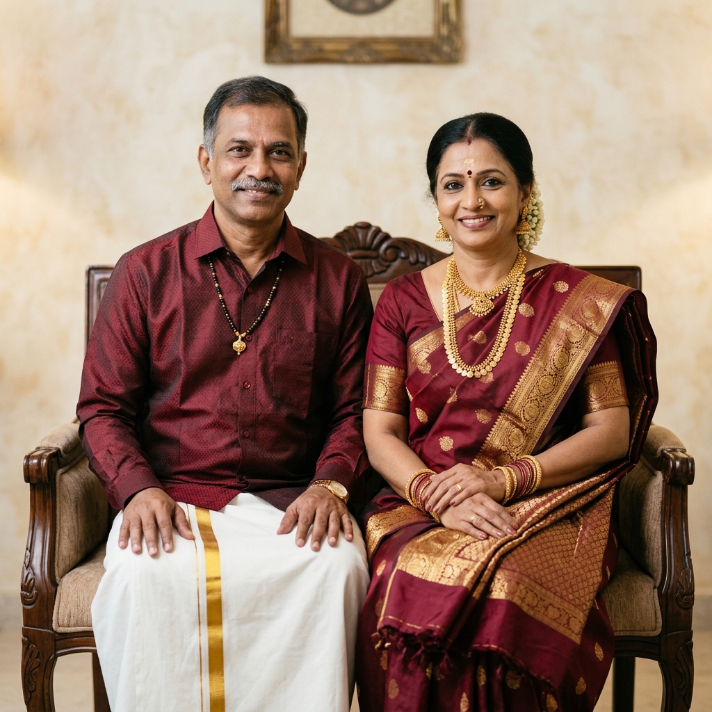 Mr & Mrs Krishnan — Mirunalini's parents